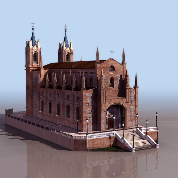 大型教堂模型高精致教堂