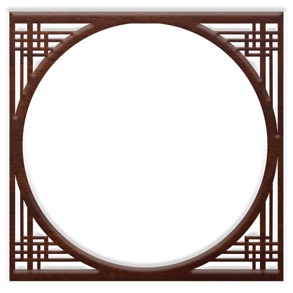 复古风中国风边框木制家具边框可商用元素