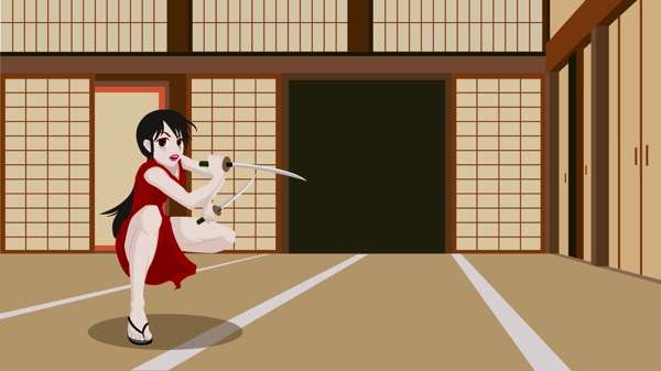 日本拿刀的女武士
