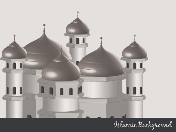 背景与清真寺插图
