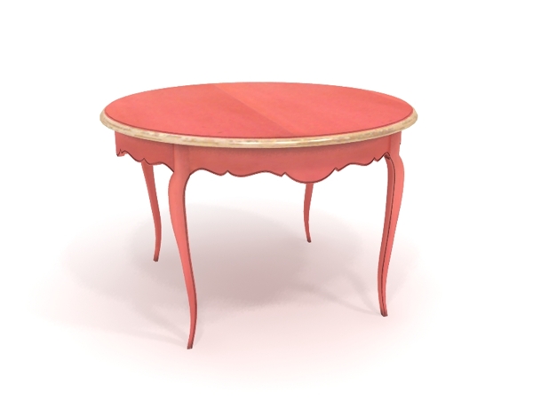 红色桌子3模型素材