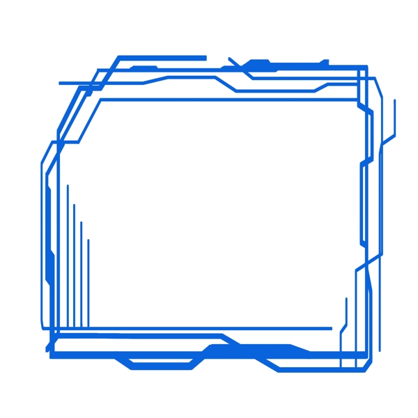 蓝色矩形边框科幻科技对话框底纹背景素材