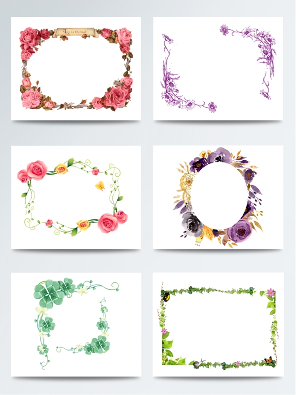 花卉边框图片创意设计