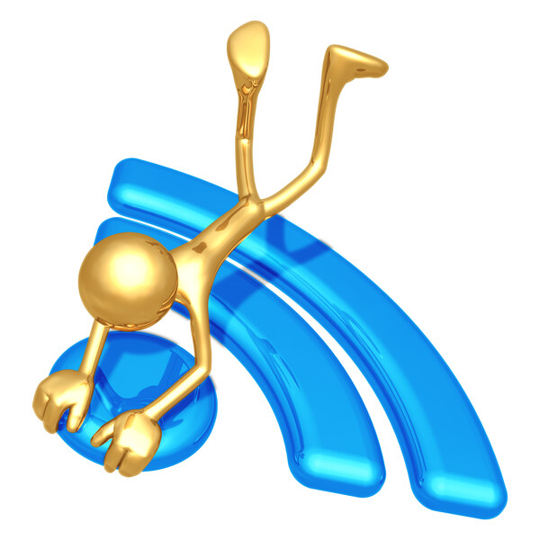 黄金3D小人与信号符号图片