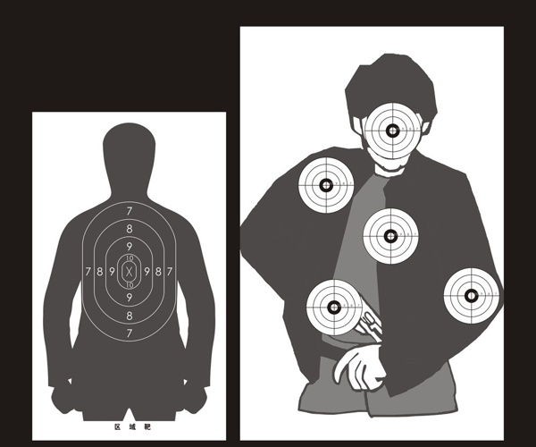 实战射击实景半身靶图片