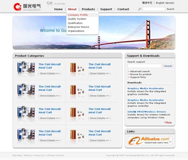 电气产品国际站网页模板