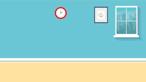 办公室矢量扁平风格背景