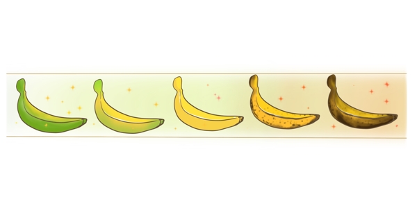 卡通香蕉分割线插画