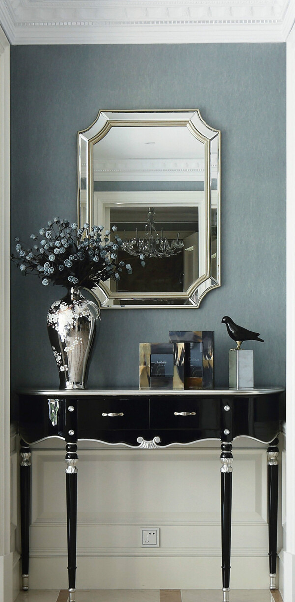 现代简约欧式时尚卧室梳妆镜子装修效果图