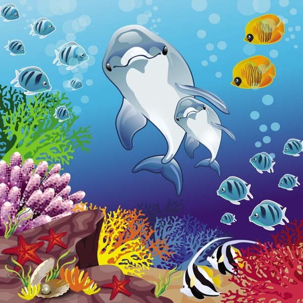 海底世界海豚