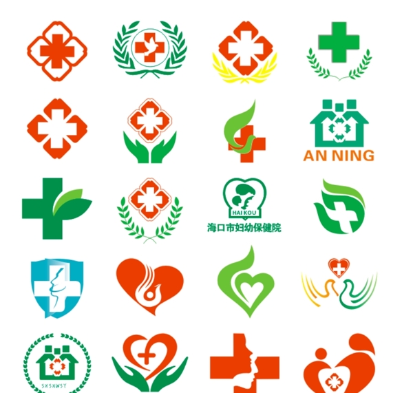 红十字医院图标爱心图标