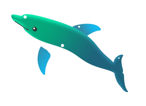 海洋绿色海豚