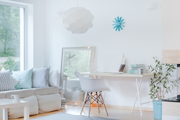 高清时尚简约唯美白色现代客厅室内设计图片