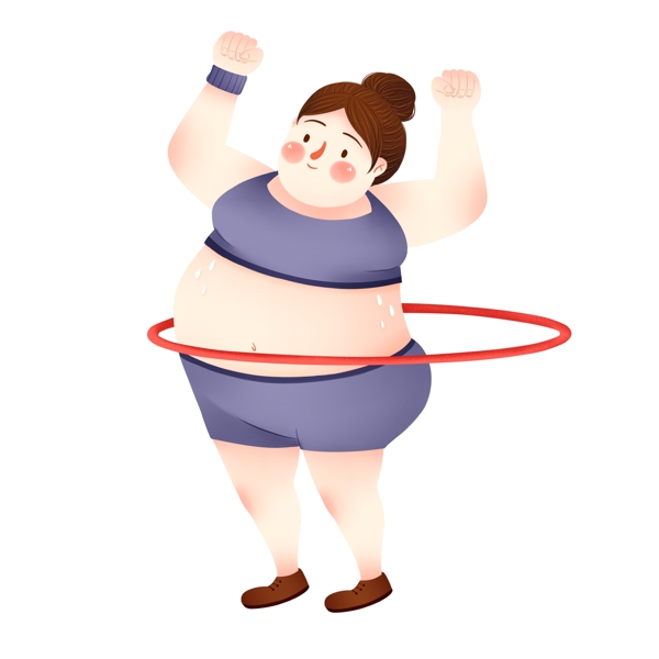 肥胖女子人物健身