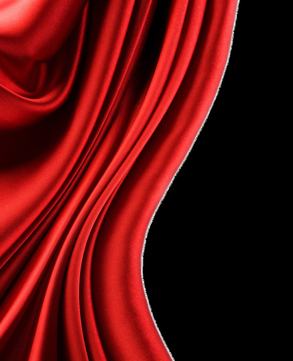红色绸缎背景免抠png透明素材