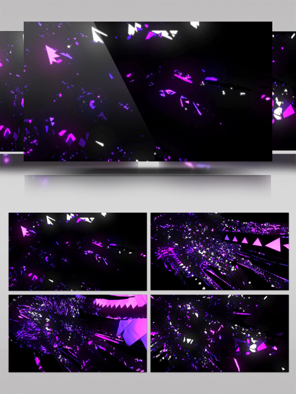 紫色流光粒子视频素材