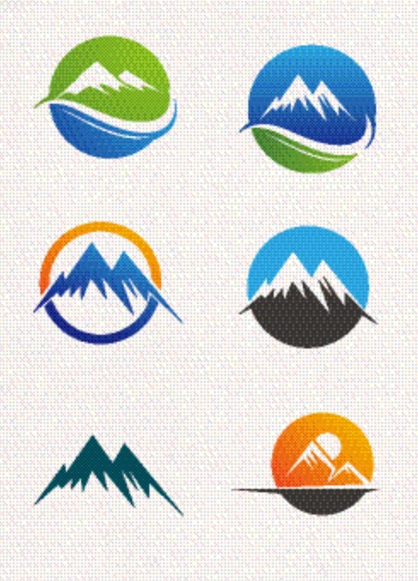 圆形山脉装饰logo