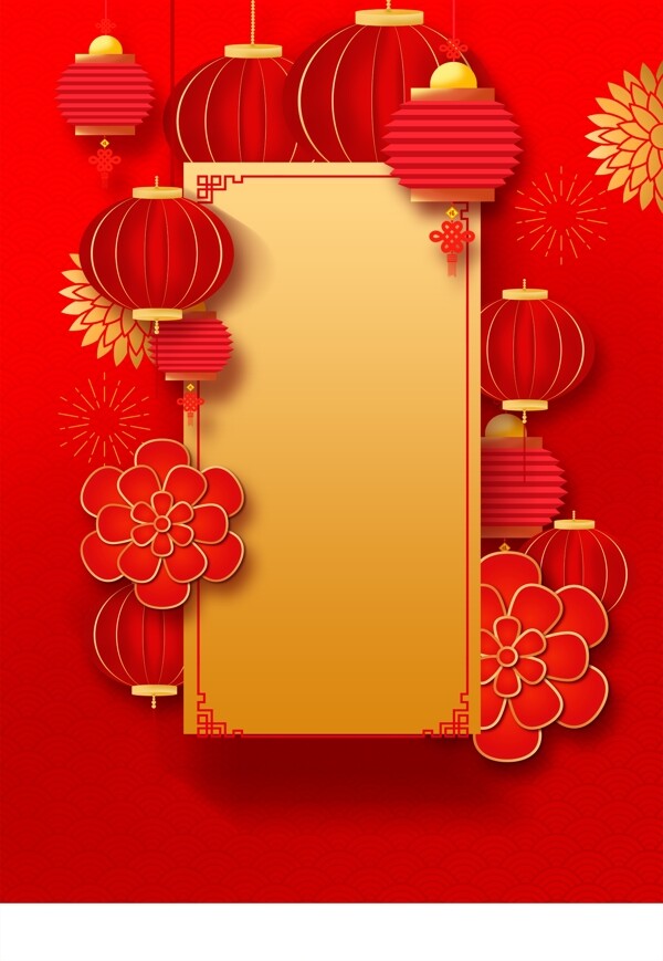春节红色喜庆背景图片