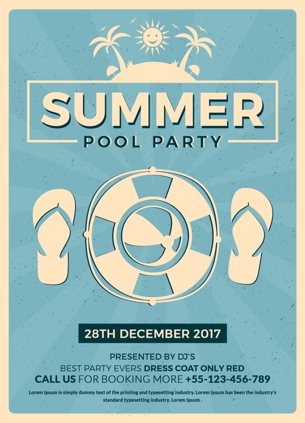 泳池派对海报
