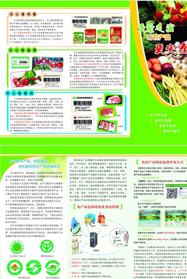 绿色食品物联网三折页图片