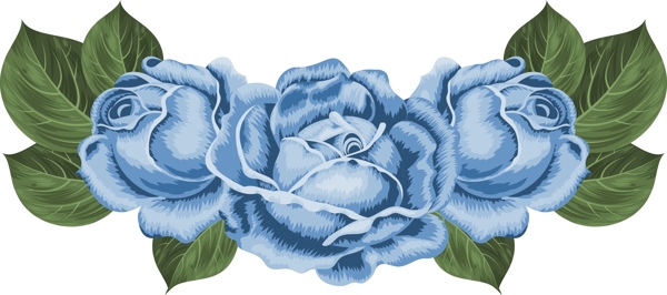 蓝玫瑰矢量素材