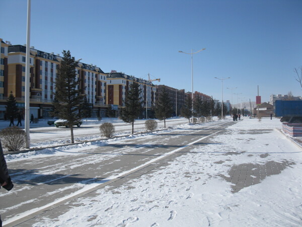 雪后的大街图片