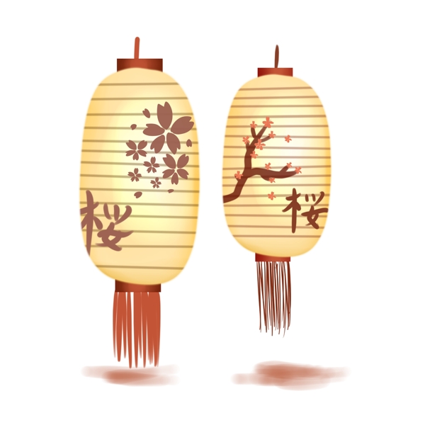 日式和风樱花灯笼