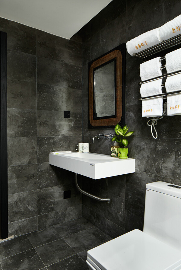 灰色瓷砖卫生间装饰效果图