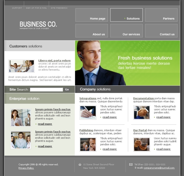 商业经济公司网页模板