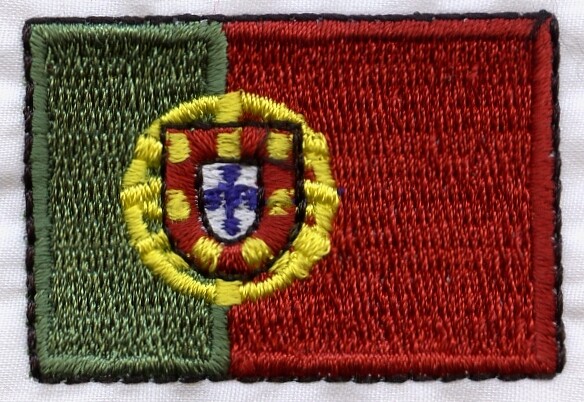 绣花葡萄牙国旗蓝色红色家纺免费素材