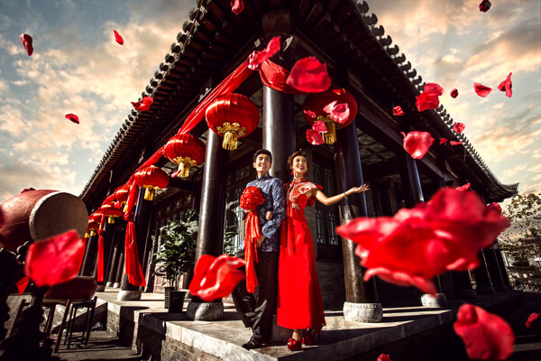 传统中国风婚纱摄影图片