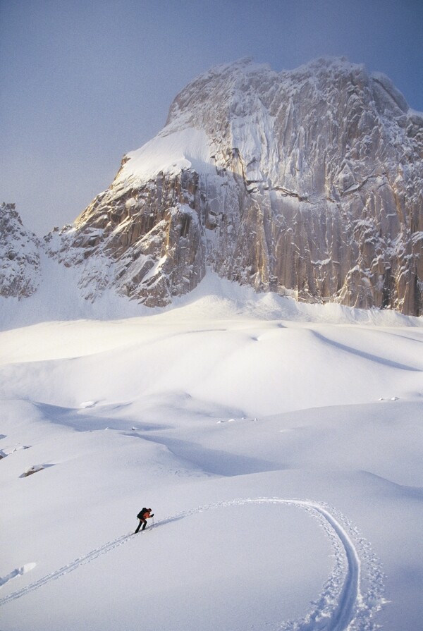 高山划雪高清摄影素材高清图片