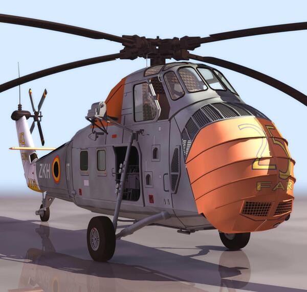 直升机UH34cargoUShelicopter