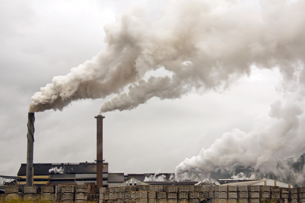 工厂空气污染图片
