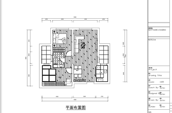 自在城80平米现代风格平面方案