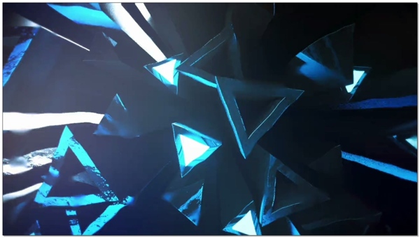 蓝色晶块动态视频素材