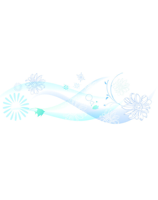 蓝色梦幻花朵白色移门图片