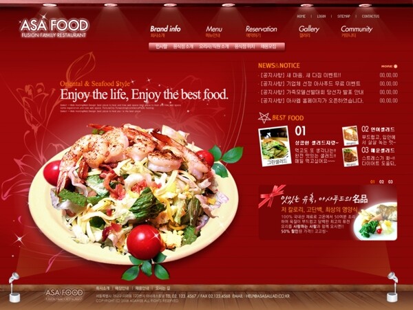 韩国精品网页模版图片