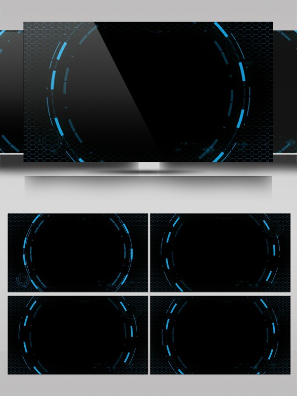 简约科技蓝色经典虚线圆圈动感视频素材
