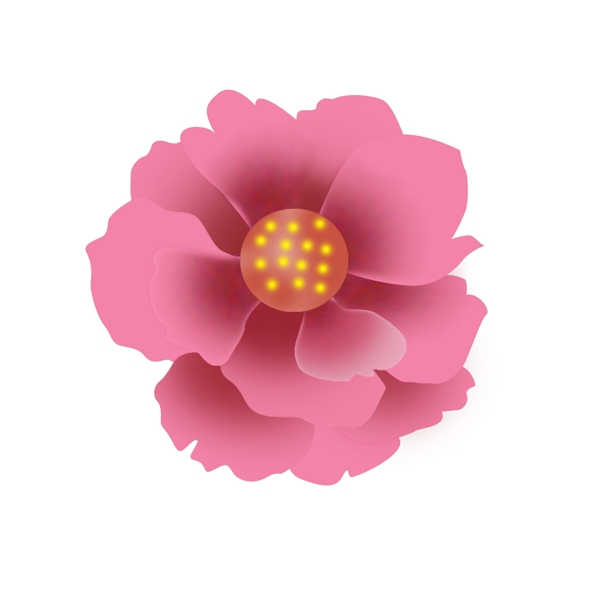 粉色手绘花商用元素