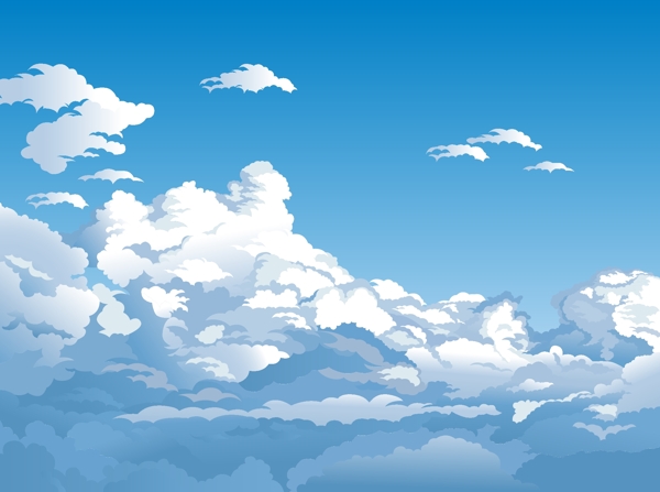 夏天的云湛蓝的天空vectorbackground