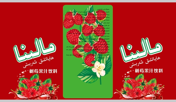 树莓果汁饮料包装原创设计