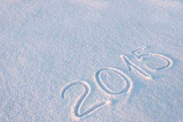 雪地上的2015图片