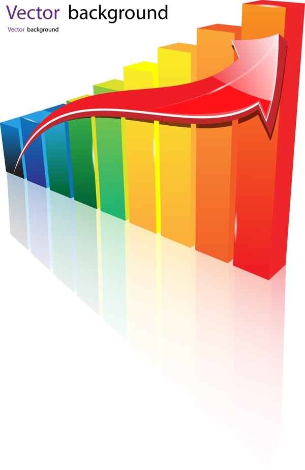 彩色数据分析图矢量素材