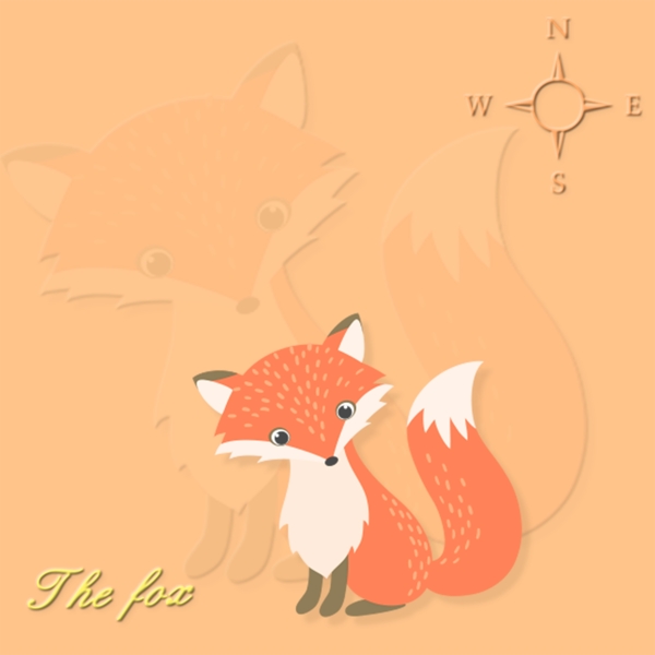 狐狸卡通装饰图案