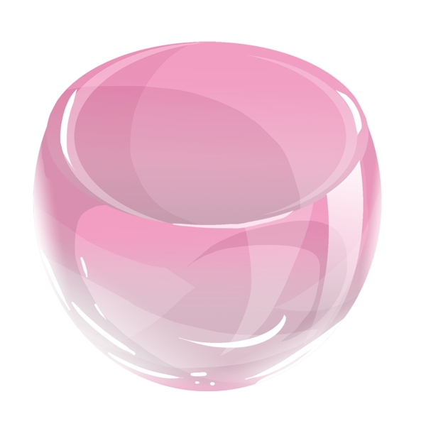 粉色玻璃杯子插画