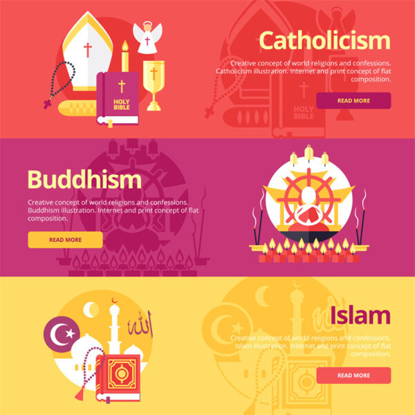 宗教横幅海报图片