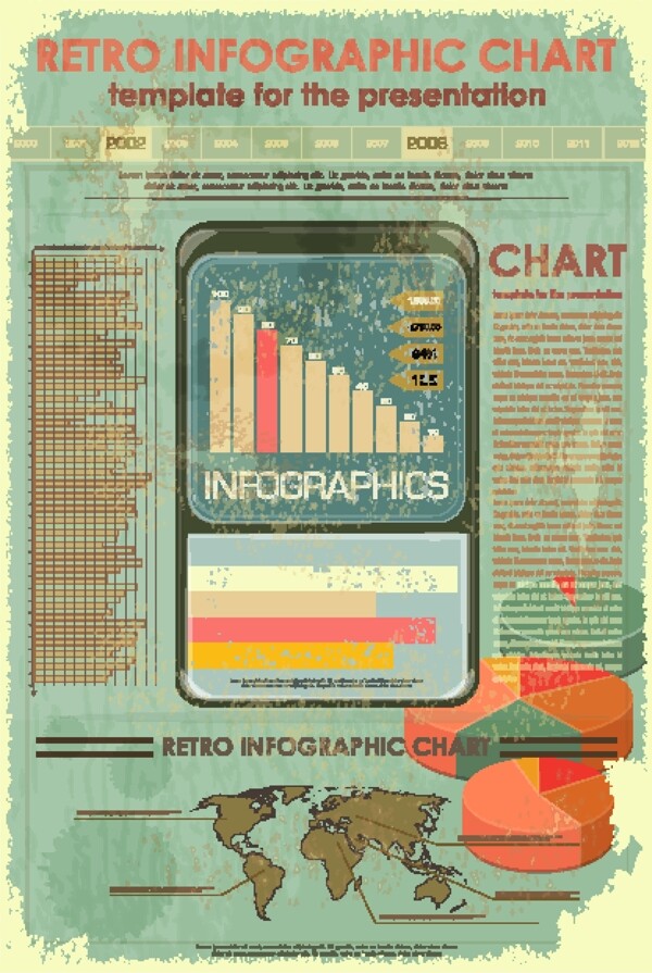 复古信息图表图片