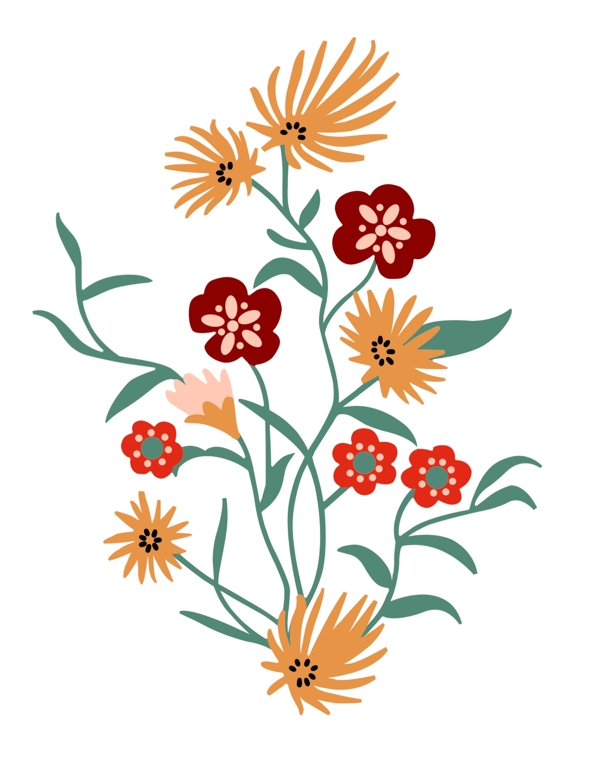 psd格式的装饰花卉图案图片