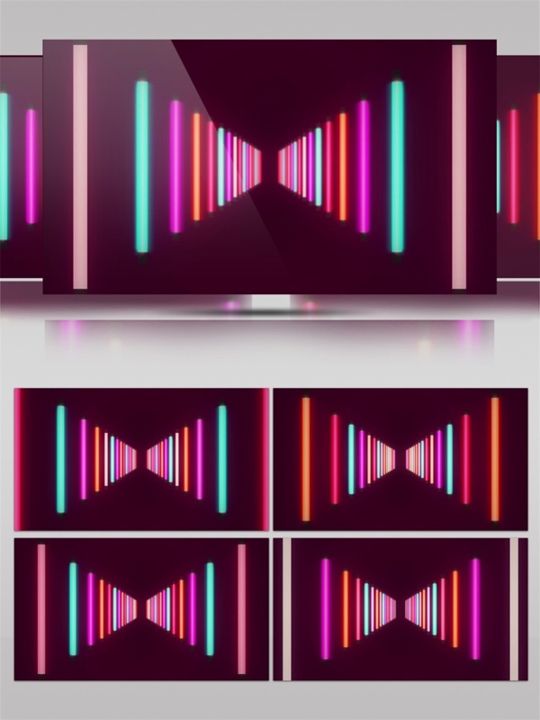 彩色光束隧道动态视频素材